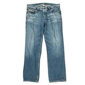 Diesel | Mens Regular Slim Straight Button Fly Denim Jeans Sz 36